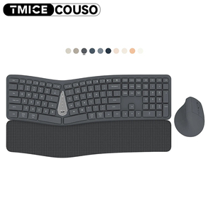 AMZ Hot Sale Rechargeable Wireless <strong>Keyboard</strong> Mute Silent Split <strong>Computer</strong> Office Ergo Ergonomic Mouse and <strong>Keyboard</strong> with Palm Rest - Product Image 1