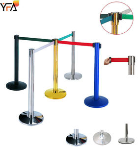 Stanchion מתכת עם החגורה ראש נשלף בית החולים מערכת ניהול קהל שליטה על מחסום נשלף