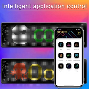 หน้าจอแสดงผล LED หน้าต่างอัตโนมัติแบบสากลควบคุมด้วยแอปได้แผงเมทริกซ์ LED ควบคุมการเลื่อนแบบตั้งโปรแกรมได้สภาพใหม่