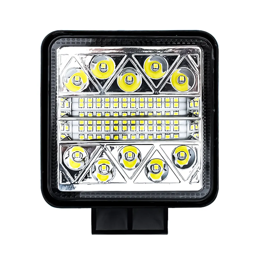 4 "pulgadas 102W cuadrado Led luces de trabajo Punto de inundación lámparas de haz mixto Suv 4x4 Atv camión barco amplio voltaje 12V 24V luz de trabajo