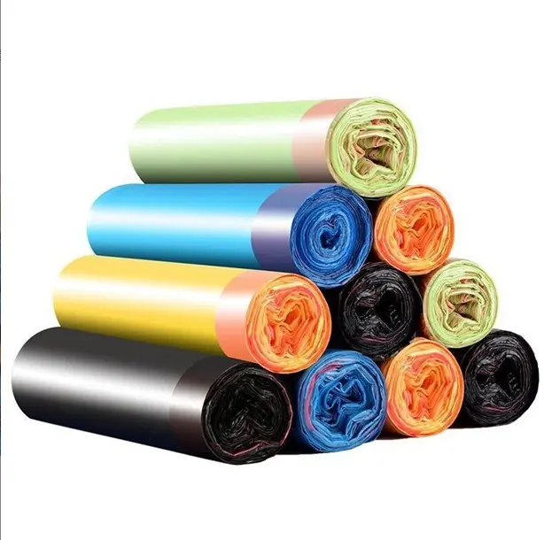 Bolsas de basura con cordón personalizado de fábrica china, papelera con cordón, 5, 13, 30 y 39 galones