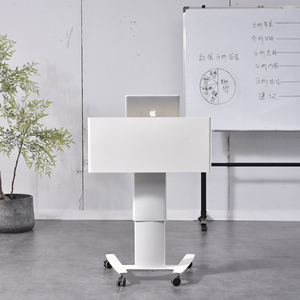 定制简约现代气动升降木制教师演讲厅演讲桌 - Product Image 1
