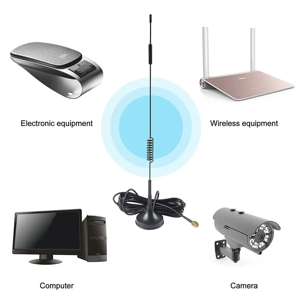 제조업체 판매 2g 3g 698-1990Mhz 자기베이스 스프링 안테나 3m 접착 자기 3G GSM 안테나