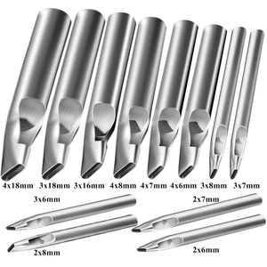 12pcs New Useful Leather Craft Rectangle Punch Tools Puncher Tool Strap Belt Square <strong>Hole</strong> Punch Set for Leather Working <strong>Oblong</strong> - Product Image 4
