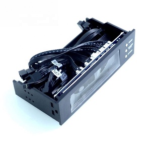 VENTILADOR DE ORDENADOR DE 5,25 pulgadas, 12V, controlador de velocidad, Sensor de temperatura, pantalla LCD Digital, Panel frontal para PC