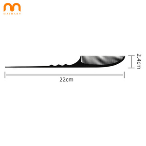 High Quality Styling Tool Salon Hair <strong>Arc</strong> Pick Comb Plastic Fine Tooth Rat Tail Parting Combs With Custom Logo