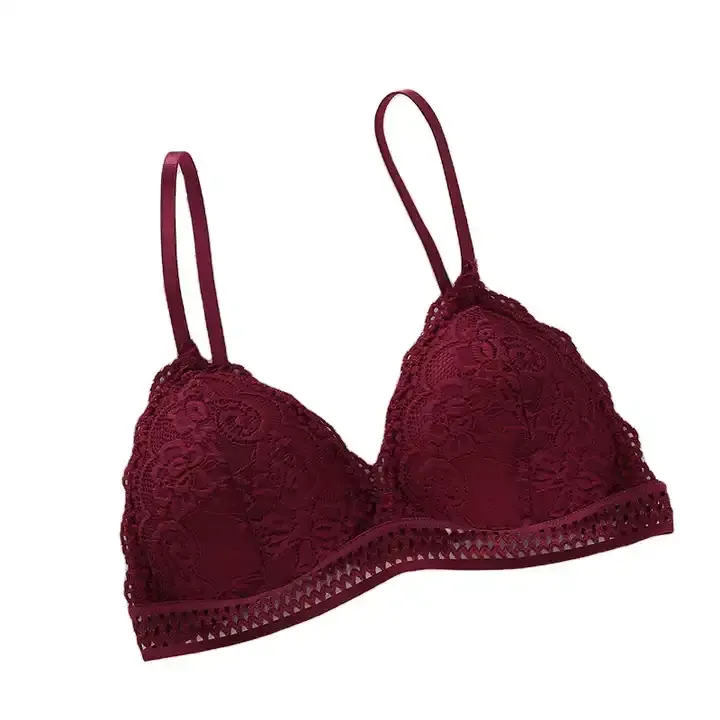 Nuovo Top reggiseno in pizzo da donna traforato con Bralette biancheria intima Push Up gilet Sexy da donna di grandi dimensioni