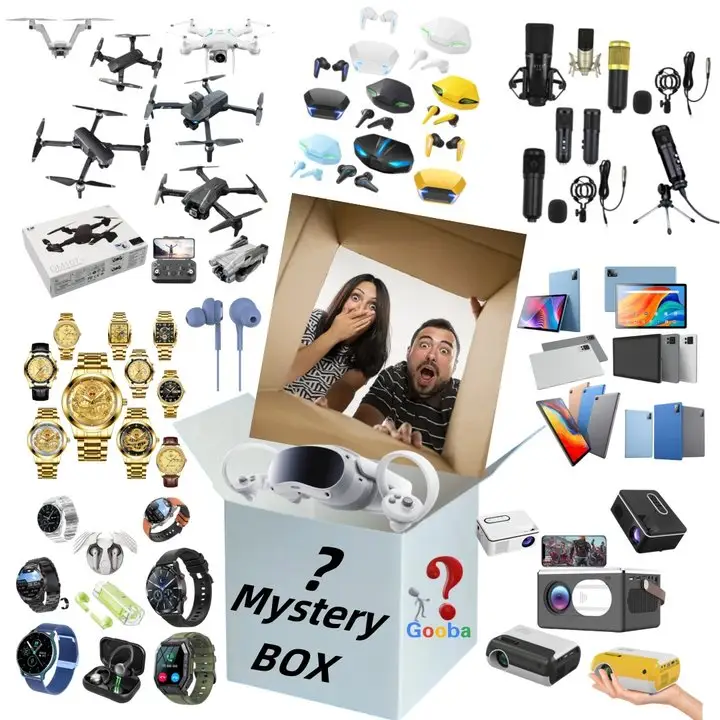 Top sale mystery box electronics a chance to open Portable projector Digital camera Smart speaker random lucky blind boxes