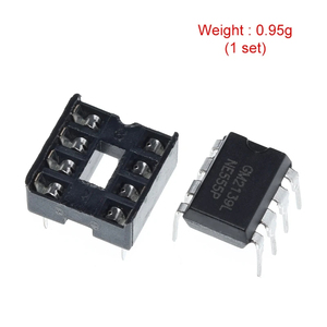 Chipguest Ne555 Ne555p Ic Chip oscillatore 555 e prese Dip 8 Pin - Product Image 5