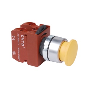 CNTD C2PNM3 fungo auto-Resetting testa del selettore rotante che si blocca con avvio momentaneo illuminato interruttore a pulsante di arresto di emergenza - Product Image 1