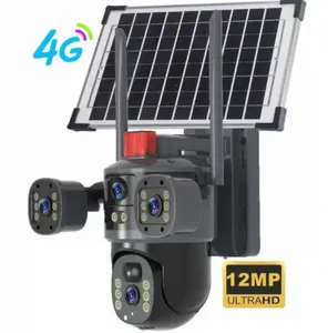 Açık cctv güvenlik 4G güneş kamera optik Zoom V380 PRO 4G kablosuz IP ağ kamerası 4 Lens 3 ekranlar ile sim kart - Product Image 6