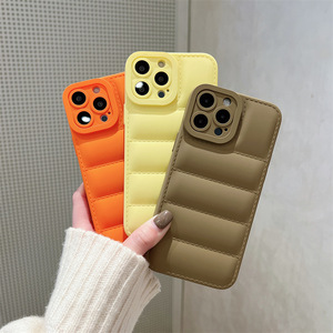 Kamera koruma puffer aşağı ceket telefon kılıfı iPhone13 için 14 15 16 pro max cep telefonu shellanti-güz koruyucu kapak - Product Image 6