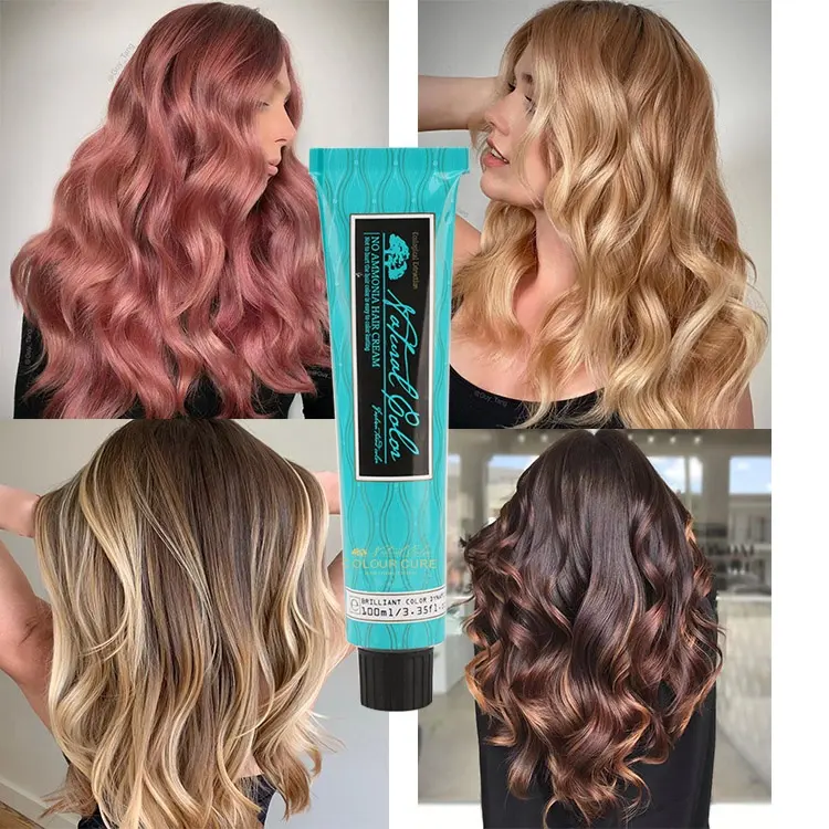 Ingrosso colorante colorante per capelli senza ammoniaca 100ml senza ppd e colorante per capelli marrone ammoniaca