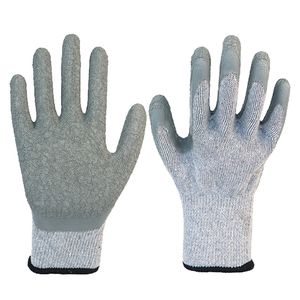 10G <strong>2</strong> Threads Cotton Latex Crinkle Finish Work <strong>Gloves</strong> for Construction Hard Works Construction Work <strong>Gloves</strong>