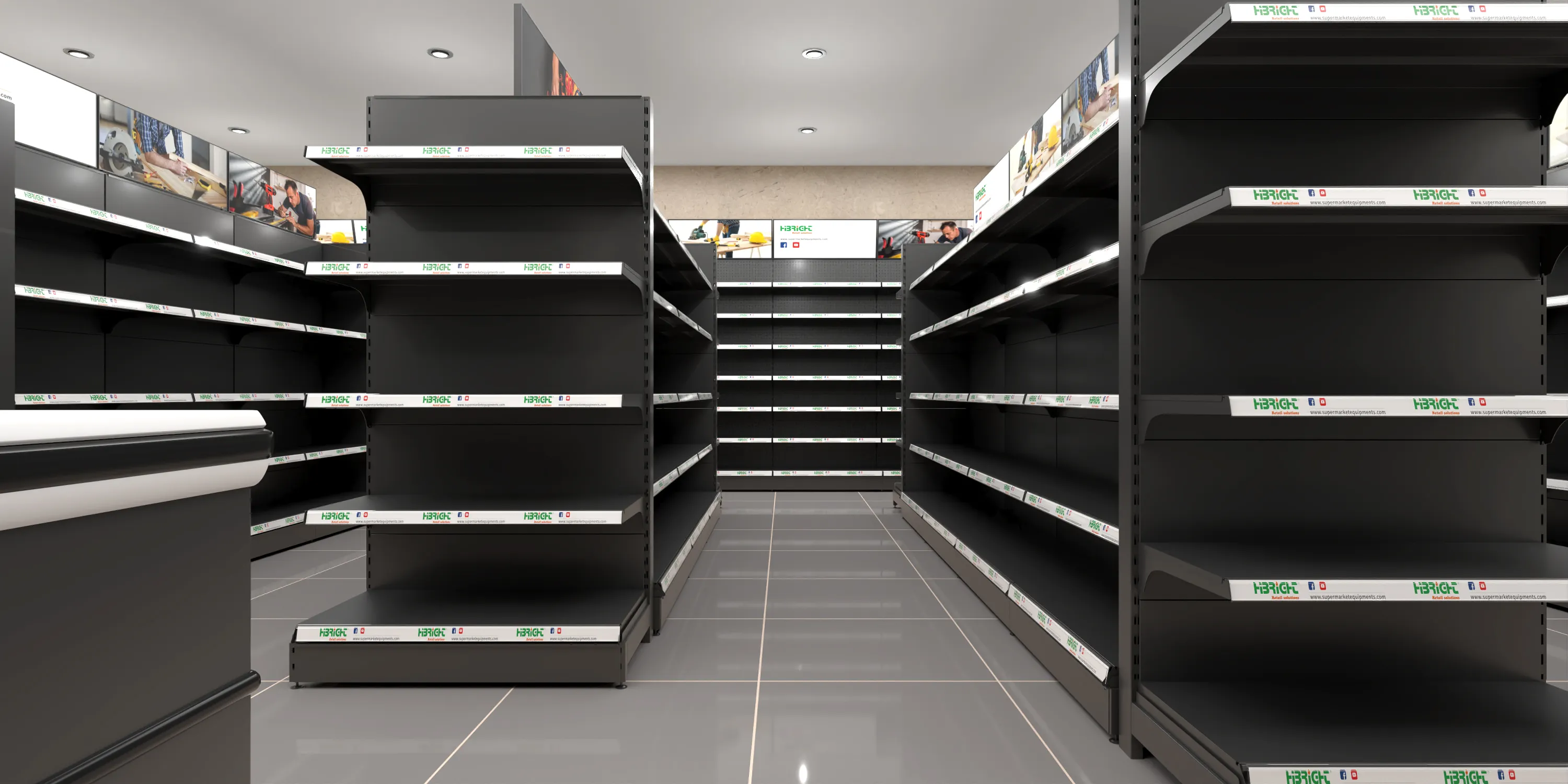 Solución de diseño de colocación de supermercado Servicio profesional 2D 3D Diseño de diseño de tienda de comestibles