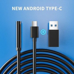 DATA FROG 7.0MMタイプC内視鏡カメラ6 LED IP67防水調整可能USB Android対応フレキシブル検査用ボアスコープ - Product Image 4