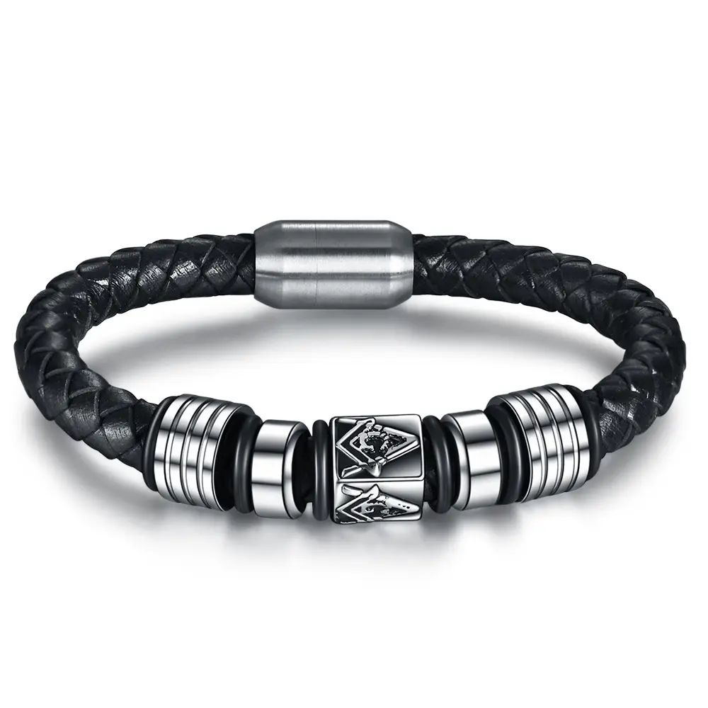 Pulsera de acero inoxidable para hombre, brazalete con imán de titanio, venta al por mayor