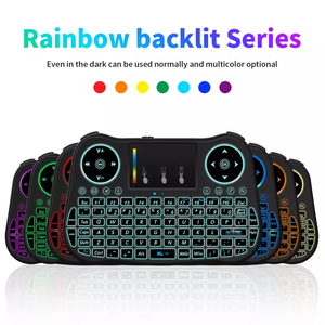 MT08 2.4G Air <strong>Mouse</strong> 6 Gyro Fly Air <strong>Mouse</strong> Rainbow Backlight Remote <strong>Control</strong> Mini <strong>Keyboard</strong> for Android Smart TV Box - Product Image 2