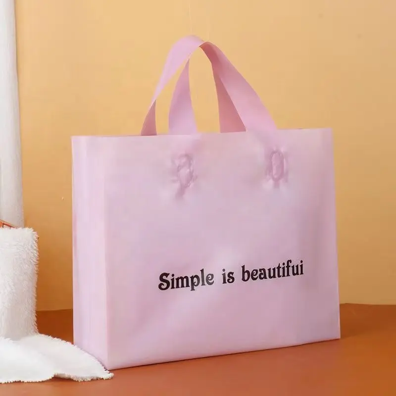 Custom printing LDPE HDPE Gift Plastic Clothing shopping packaging bags with logos