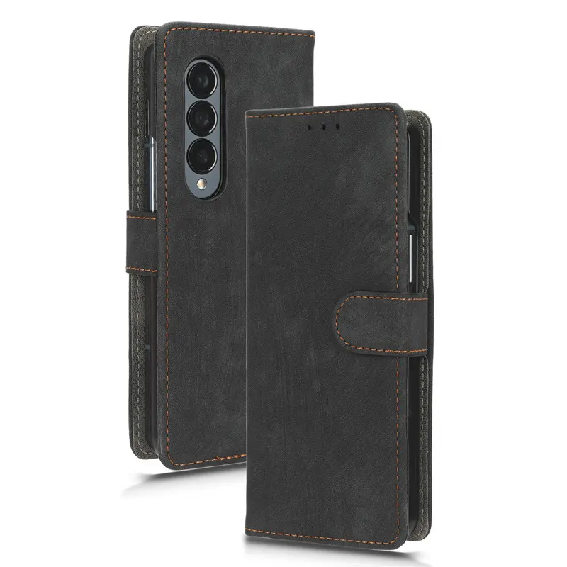 Casing dompet Anti Maling untuk Samsung Galaxy Z Fold 5 4 3 2 Cover asli kulit Flip casing ponsel untuk Samsung Z fold melindungi buku