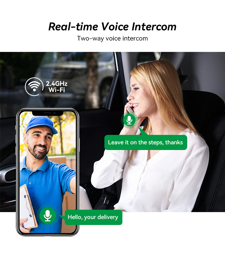 Wholesale HD 1080P Night vision Camera  WIFI Battery  Wireless Intercom ring smart video Doorbell