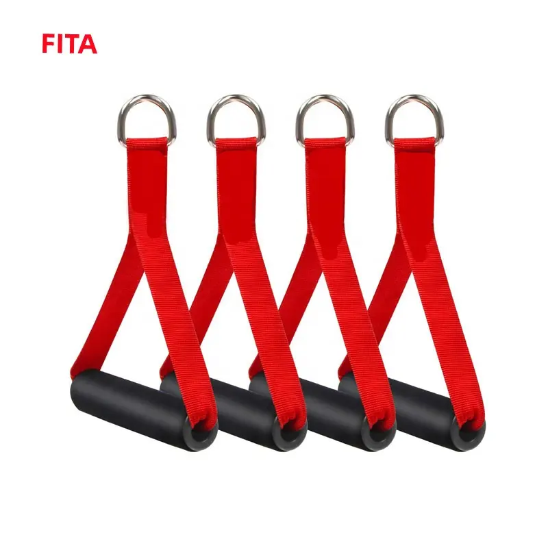 4 manici in schiuma Pull Rope Grip accessori per il Fitness attrezzatura cavo per fascia di resistenza impugnatura arancione impugnatura da palestra con anello a D