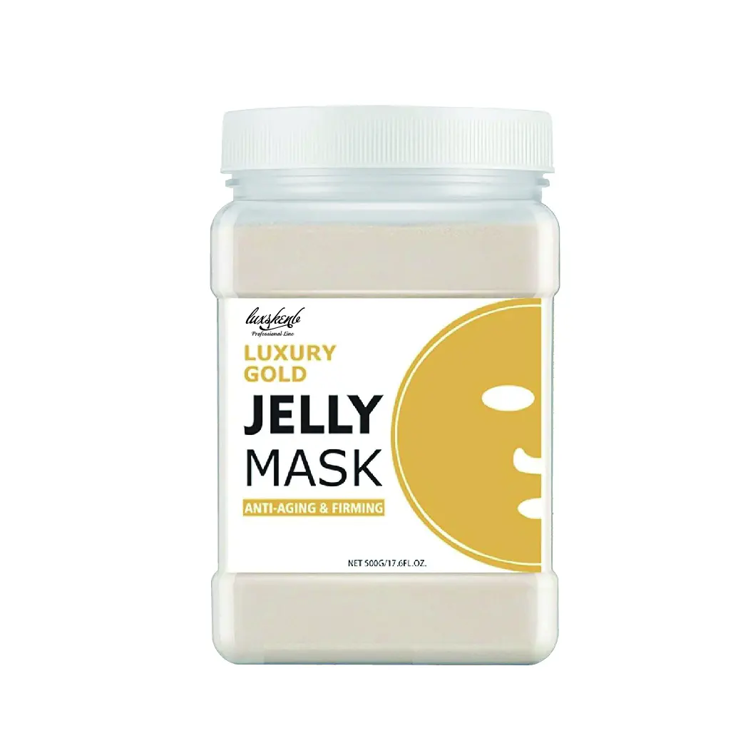 Maschere facciali Private Label Beauty SPA Peel Off 24k gelatina d'oro maschera di cristallo collagene oro polvere maschera per gli occhi