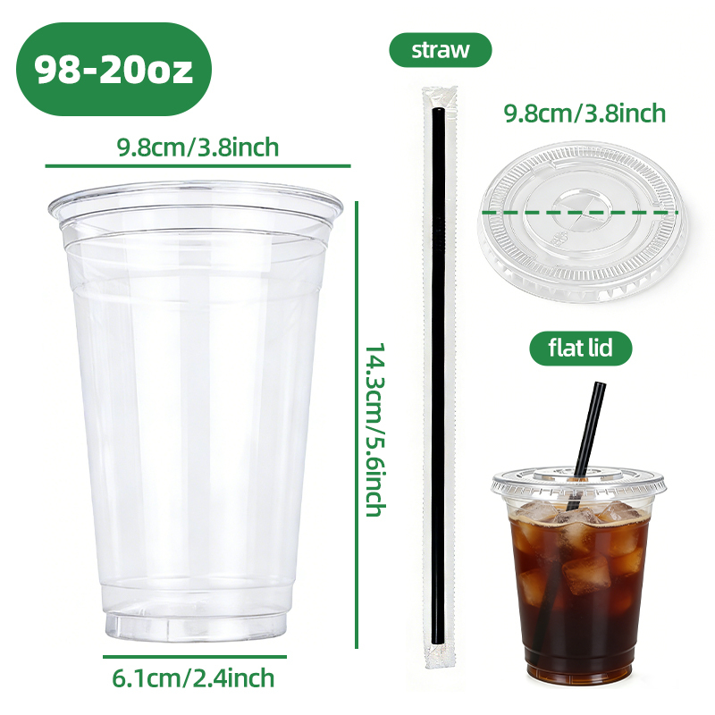 Tasse 20oz + couvercle + paille