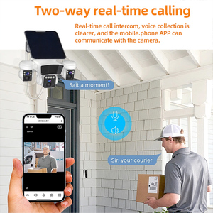 3*3mp 3 Lens güneş 4g Wifi kamera otomatik izleme gece görüş kablosuz ev güvenlik güneş güvenlik kamerası - Product Image 5