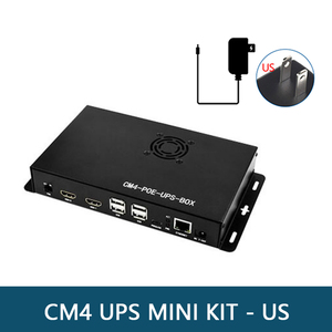 <strong>Raspberry</strong> <strong>Pi</strong> Compute <strong>Module</strong> <strong>4</strong> UPS Mini-Computer Kit Gigabit Ethernet Dual HD MI Quad USB2.0 CM4-PoE-UPS-Base Expansion board - Product Image 5