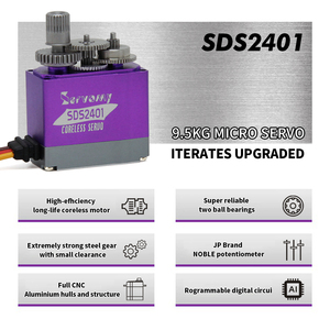 450 hélicoptère sans noyau Micro servomoteur 10Kg 0.07s 8.4V engrenage en métal <span class=keywords><strong>CNC</strong></span> boîtier en aluminium haute précision direction numérique RC Servos - Product Image 4