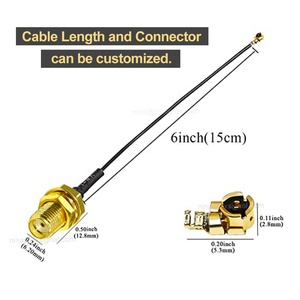 15cm Adapter cáp để ssma nữ Ăng-ten nội bộ lỗ <span class=keywords><strong>Wifi</strong></span> <span class=keywords><strong>GSM</strong></span> <span class=keywords><strong>3G</strong></span> GPS 4G mô-đun dây - Product Image 4