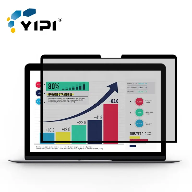 Protezione dello schermo del filtro per Privacy del Laptop con cornice adesiva lavabile rimovibile