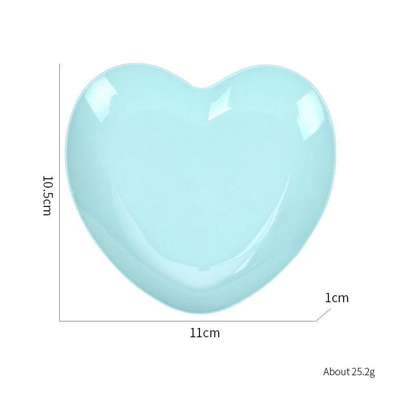 Plateau en forme de coeur-puhe bleu
