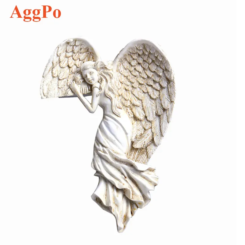 Pingente de anjo de resina para porta, decoração de moldura de anjo com despertador