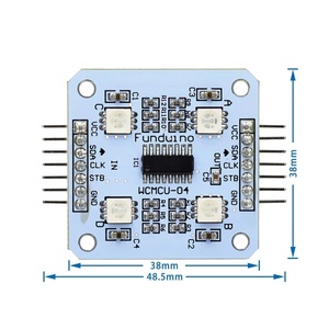 White <strong>RGB</strong> module 74HC595 <strong>controls</strong> 4 <strong>RGB</strong> <strong>LED</strong> display 5V MCU - Product Image 3