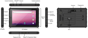 頑丈なタブレットI5 Windows 800 Nits Sun Readable Android 14 Pc 4g 5g Wifi 10インチ頑丈なタブレットPc10000mah Nfc指紋 - Product Image 4