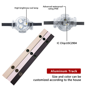Thông Minh 48V RGBW <span class=keywords><strong>LED</strong></span> Pixel IP68 PC chất liệu vĩnh viễn eave theo dõi kỳ nghỉ hệ thống cho giáng sinh điểm đèn - Product Image 2