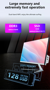 Factory Price Desktop 24 Inch All-in-one PC i3 i5 i7 i9 Processor 1902* 1080p Desktop All in One <strong>Computer</strong> - Product Image 3
