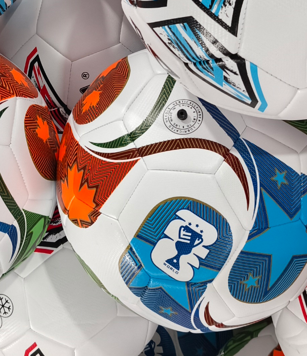 blue World sewing machine soccer