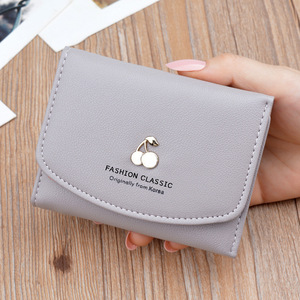 Carteira Vintage nova das mulheres com Zipper Coin Purse Funcional PU Forro Frutas e Bloqueio Decoração em Estoque