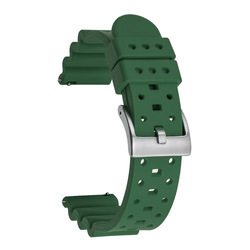 Dark green + silver buckle