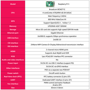 Ufficiale ultima Raspberry Pi 5 presenta il processore Broadcom BCM2712 Quad-core braccio corteccia A76 con 2GB 4GB 8GB e 16GB - Product Image 4