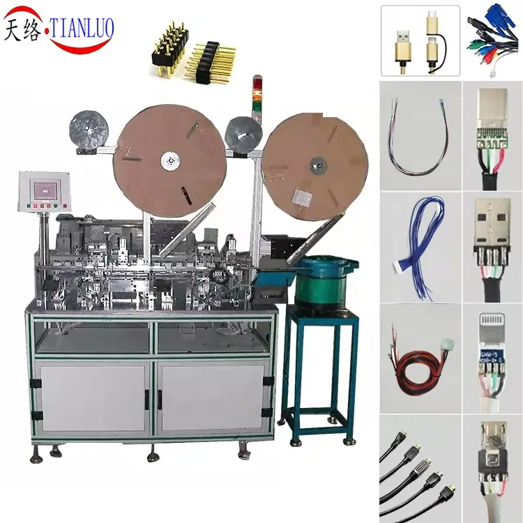 Tianluo-Robot de torsión de alambre, equipo de montaje, proveedor de equipo de línea, Conector de tira, maquinaria de producción, Cable de datos USB, máquina de fabricación