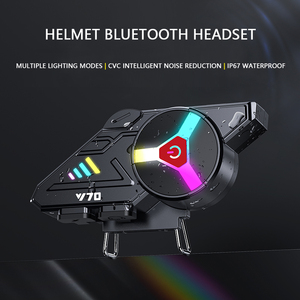 El mejor kit de manos libres para casco de motocicleta, sistema de intercomunicación con sistema de Audio Bluetooth, casco de motocicleta, auriculares con micrófono Bluetooth - Product Image 2
