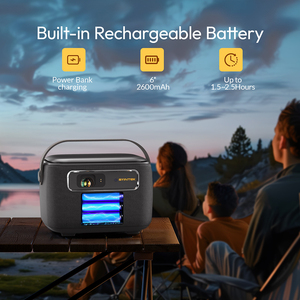 BYINTEK Easy Carry Outdoor 750 ANSI Lumens DLP Proyector Batería incorporada R20 Proyector portátil con batería recargable - Product Image 2