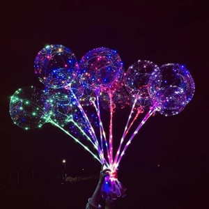 Sıcak satış şişme Glow Globos BOBO topu pil Led ışık s balonlar Led ışık Up yanıp Bobo kabarcık balon için parti deco - Product Image 5