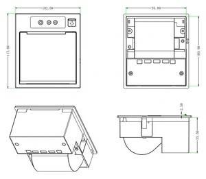 2 Zoll 58mm Embedded Panel Thermo etiketten drucker modul RS232/TTL zum Drucken von Thermo etiketten papier - Product Image 5