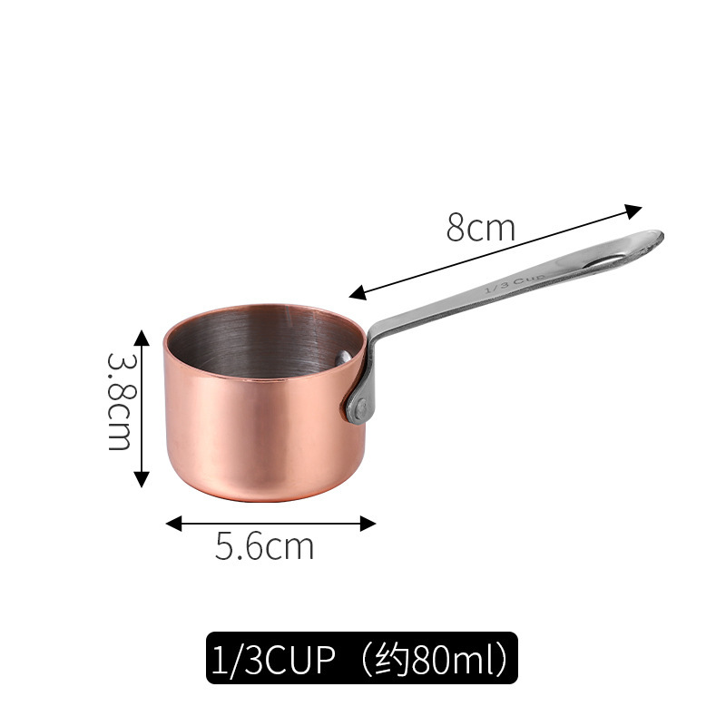 80ml stainless steel saucer (304 rose gold)