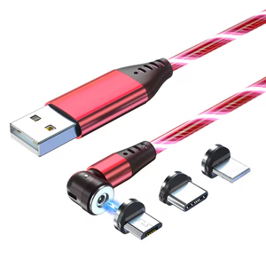 新款3合1彩色微型USB C电缆快速充电器适用于iphone 2.4A磁性电缆IOS C型磁性充电灯USB电缆 - Product Image 1